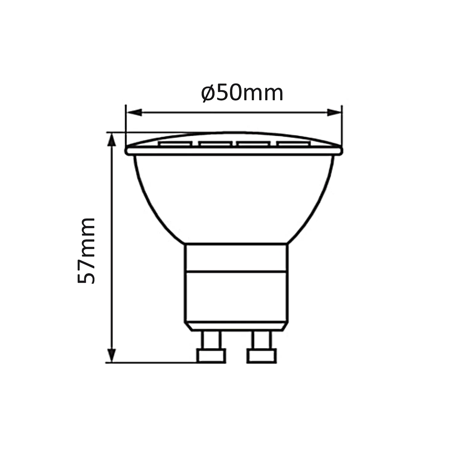 Maclean flush mount / tube luminaire, spot, round, aluminum, GU10, 55x130mm, white, MCE364 W + LED bulb GU10 7W Maclean Energy MCE437 NW neutral white 4000K, 220-240V~, 50/60Hz, 490 lm - Image 8